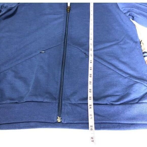 Maggie Sweet Track Jacket Size  Petite Small Floral Blue Orange - Picture 5 of 5